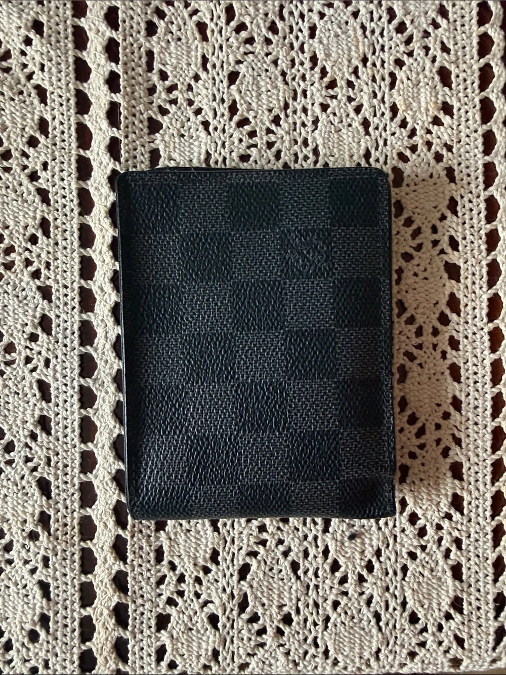 Louis Vuitton Black Damier Canvas Bi-Fold Slender Wallet